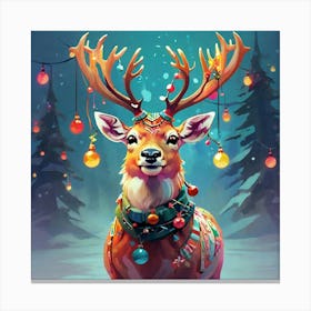 Christmas Deer 7 Canvas Print