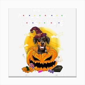 This Is My Halloween Costume Im Really A Doberman Dog Pumkin Canvas Print