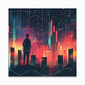 A Stock Market Graph Lofi Illustration 1718663686 3 Canvas Print