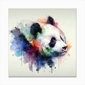 Panda Bear Watercolor Painting Canvas Print