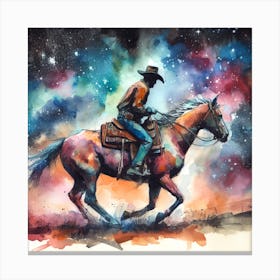 Cowboy In Space 1 Canvas Print