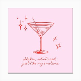 Pink Espresso Martini Canvas Print