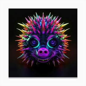 Neon Hedgehog 3 Toile