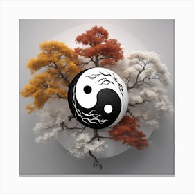 Yin Yang Tree 1 Canvas Print