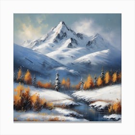 Snowy Mountains 1 Canvas Print