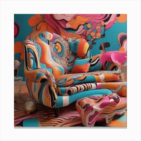 Psychedelic Chair Canvas Print