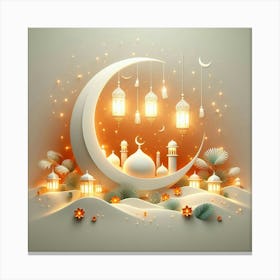 Ramadan Greeting Card 20 Canvas Print