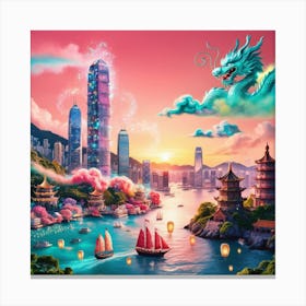 Hong Kong Cityscape Canvas Print