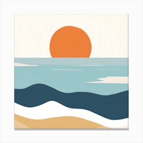 Sky, Sea, Beach Canvas Print