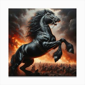 'The Black Horse' Canvas Print