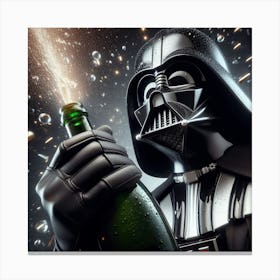 Darth Vader Poppin Bottles Star Wars Art Print Canvas Print
