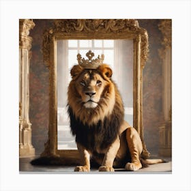 Silly Animals Series Lion 4 Canvas Print