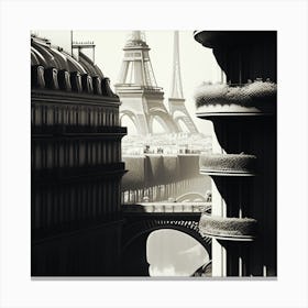 Paris Storybook Travel Poster Watercolor Art Print Canvas Print