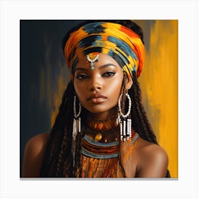 African Femela Faces Csaba Fikker 11 Canvas Print