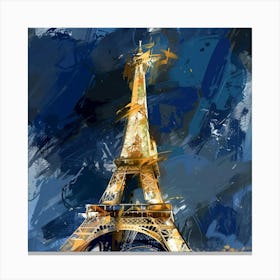 Eiffel Tower Oil Painting Expressive Canvas Print