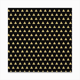 Gold Glitter Triangle Art Canvas Print