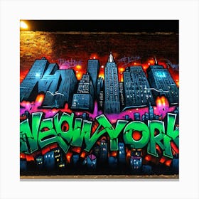 New York Graffiti 1 Canvas Print