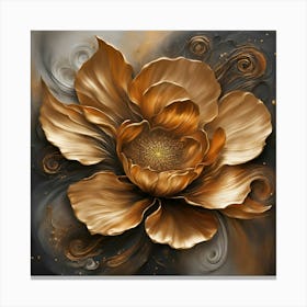 Gold Flower Canvas Print