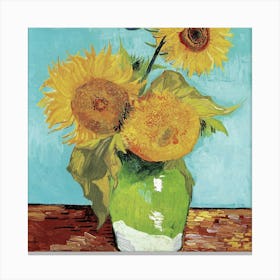 Sunflowers In A Vase Canvas Print