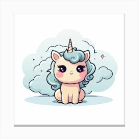 Cute Unicorn 394 Canvas Print