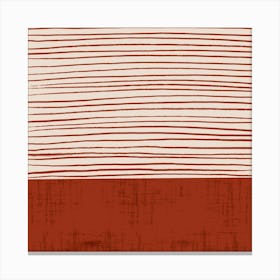 Retro Lines Abstract Square Canvas Print