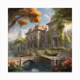 Castle In The Woods 8 Canvas Print