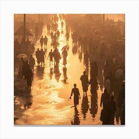 Sunrise In Varanasi Canvas Print