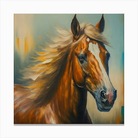 Horse Oil Painting Canvas Print