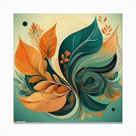 Firefly Abstract Nature Forms Design Organic Shapes Inspired By Leaves, Flowers, Or Water Ripples Canvas Print