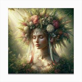 Girl In The Forest Canvas Print