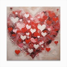 Hearts Valentine's day 3 Canvas Print