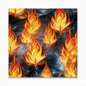 Flames Wallpaper Canvas Print