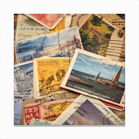 Postage Stamps 23 Canvas Print