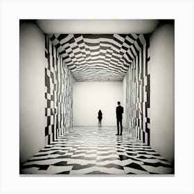 Black And White illusion Canvas Print