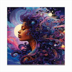 Woman With Long Hair 3 Canvas Print