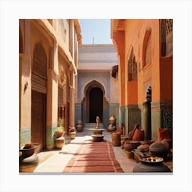 Courtyard Of The Medina Canvas Print