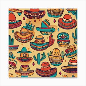 Mexican Hats 8 Canvas Print