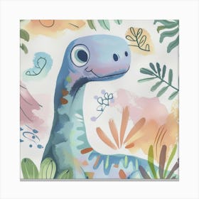 Cute Muted  Iguanodon Dinosaur 2 Canvas Print