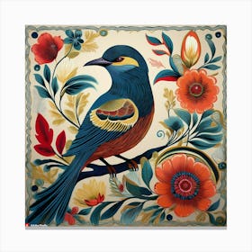 bird on tree Canvas Print