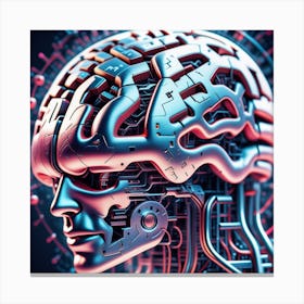 3d Rendering Of A Human Brain 11 Canvas Print