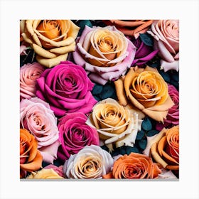 Colorful Roses Background 59 Canvas Print