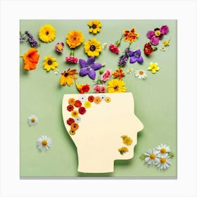 Flowers In The Head Canvas Print