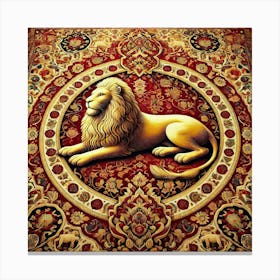 Lion Rug Canvas Print