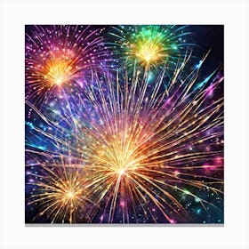 Fireworks In The Sky 7 Canvas Print