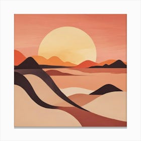 Abstract Desert Landscape Canvas Print