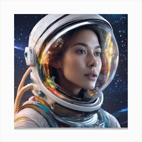 Woman In Space 2 Canvas Print