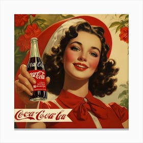 Default Default Vintage And Retro Coca Cola Advertising Aestet 3 (2) Canvas Print