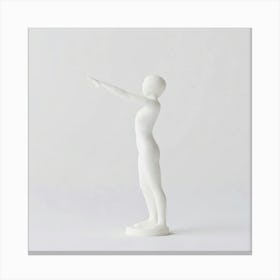 Figure In White Canvas Print