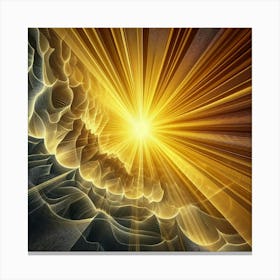 Golden Rays Of Light 1 Canvas Print