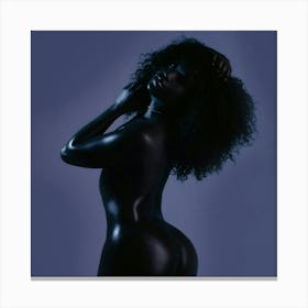 Black Woman Posing Canvas Print